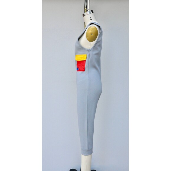 JUMPSUIT Playsuit Pantsuit Pocket Zip Up Front 80s 90s Snow Bike Suit Gear XS S - Picture 5 of 8
